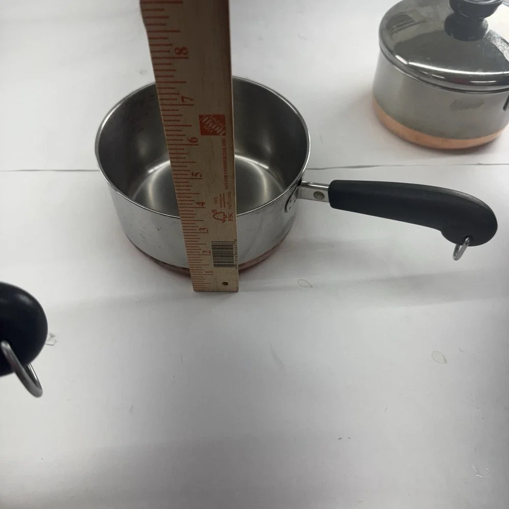 VTG 10 Pc Revere Ware 1801 Pots,Skillets, Lids   Clean. USA